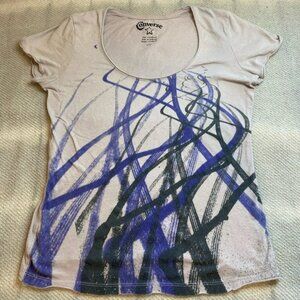 Converse Abstract Graphic Short Sleeve Shirt Size Small Top